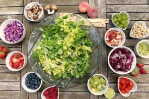 salad, fruits, berries - fresh perishable food