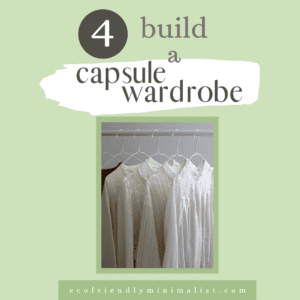 image:  clothes hanging nice and neat.
Build a capsule wardrobe.