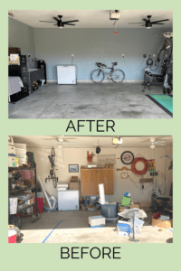 before and after pictures of the minimalist garage