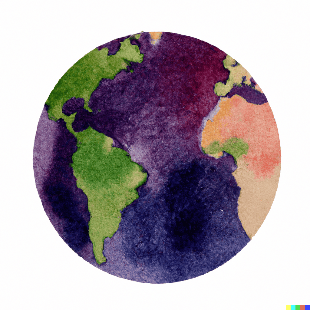 watercolor image of the Earth.